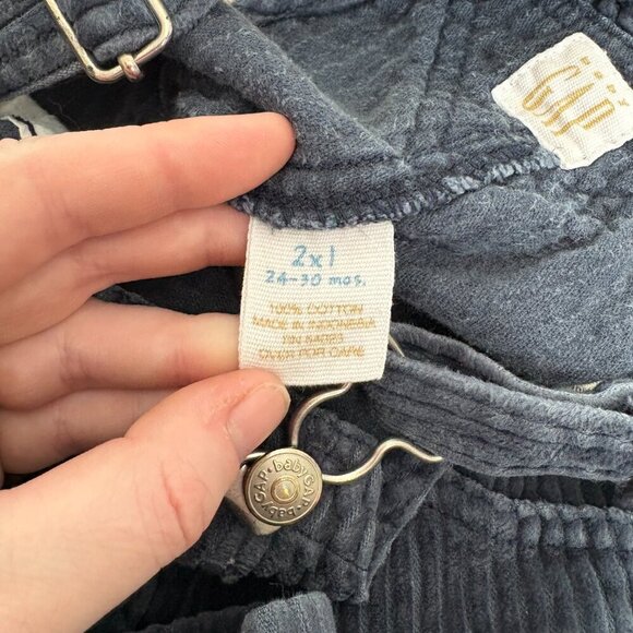 Baby Gap Kids Corduroy Overalls Blue Size 24-30 m - Picture 7 of 8